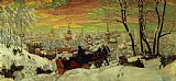 Boris Mihajlovic Kustodiev Arriving for the Holidays