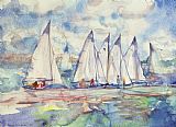 Brenda Brin Booker Blue Sailboats