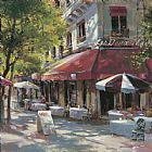 The Terrace St Tropez 1904 Prints - Mattina Terrace by brent heighton