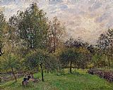 Camille Pissarro Apple Trees and Poplars in the Setting Sun
