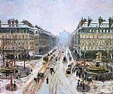 Camille Pissarro Avenue de l'Opera - Effect of Snow