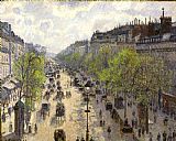 Camille Pissarro Prints - Boulevard Montmartre, Spring by Camille Pissarro