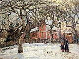 Camille Pissarro Prints - Chestnut Trees at Louveciennes by Camille Pissarro