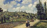 Camille Pissarro Prints - Landscape near Pontoise by Camille Pissarro