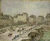 Camille Pissarro Prints - Pont Neuf Snow Effect by Camille Pissarro