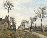 Camille Pissarro Prints - Road in Louveciennes by Camille Pissarro