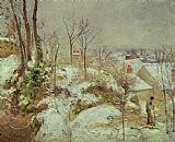 Camille Pissarro Prints - Snow Scene by Camille Pissarro