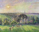Camille Pissarro Prints - The Church and Farm of Eragny by Camille Pissarro