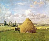 Camille Pissarro Prints - The Haystack by Camille Pissarro