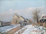 Camille Pissarro Prints - The Road from Gisors to Pontoise by Camille Pissarro