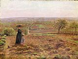 Camille Pissarro Prints - The Road to Rouen by Camille Pissarro