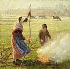 Camille Pissarro Prints - White Frost by Camille Pissarro