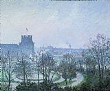 Camille Pissarro Prints - White Frost Jardin des Tuileries by Camille Pissarro