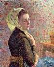 Camille Pissarro Woman wearing a green headscarf