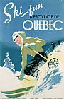 Resort Prints - Poster Advertising Skiing Holidays In The Province Of Quebec by Canadian School