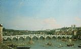 The Chinese Room in The Royal Palace, Berlin Paintings - Westminster Bridge from the North with Lambeth Palace in distance by Canaletto