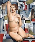 Catherine (b.1966) (contemporary Artist) Paintings - Seated Cubist Nude by Catherine Abel