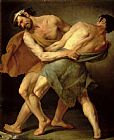 Unclothed Prints - Two Wrestlers by Cesare Francazano