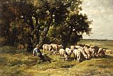 Charles Emile Jacques A shepherd and his flock