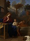 Holy Prints - The Holy Family In Egypt by Charles Le Brun