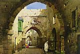 Charles Leaver A Street in Jerusalem