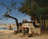 Eastern Point Prints - An Eastern Cafe by Charles Theodore Frere