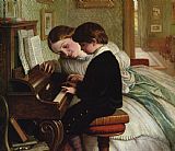 Music Prints - Music Lesson by Charles West Cope