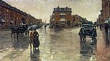 Childe Hassam A Rainy Day in Boston
