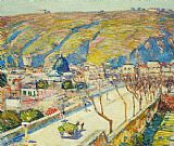 Childe Prints - Bridge at Posilippo at Naples by Childe Hassam