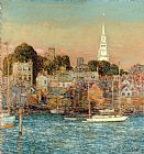 Childe Prints - October Sundown by Childe Hassam