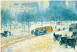 Childe Hassam Winter in Union Square