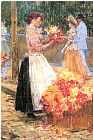 Childe Hassam Woman Sells Flowers