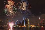 Rivers Prints - Hudson River Fireworks IV by Clarence Holmes