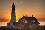 Clarence Holmes Portland Head Light at Sunrise III