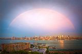 Clarence Holmes Rainbow Over New York City II