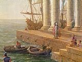 Claude Lorrain Harbor Scene painting