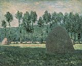 Waterlilies at Giverny Prints - Haystacks near Giverny by Claude Monet