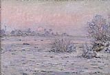Claude Monet Snowy Landscape at Twilight