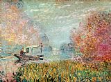 Claude Monet The Boat Studio on the Seine
