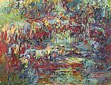 Waterlilies at Giverny Prints - The Japanese Bridge At Giverny by Claude Monet