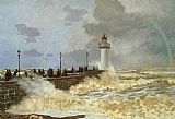 Lighthouse Art for sale - Claude Monet The Quay at Le Havre
