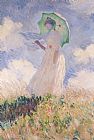 Claude Monet Woman With Parasol Turned To The Left