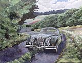 Jaguars Prints - Jaguar Xk150 Cruising by Clive Metcalfe
