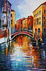 Leonid Afremov Canal In Venice