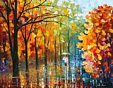 Leonid Afremov Fall Alley