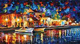 Leonid Afremov Night Riverfront