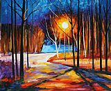 Leonid Afremov Pink Snow