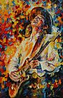 Anna Vaughan Hyatt Huntington Prints - Stevie Ray Vaughan by Leonid Afremov