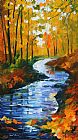 Leonid Afremov Autumn Stream