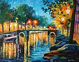 Leonid Afremov Amsterdam's Reflect